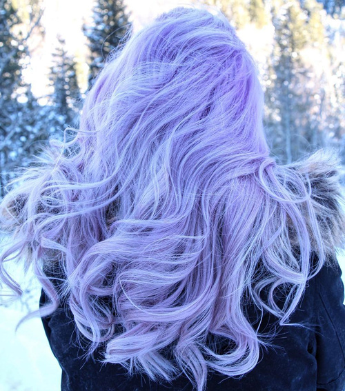 light pastel purple hair