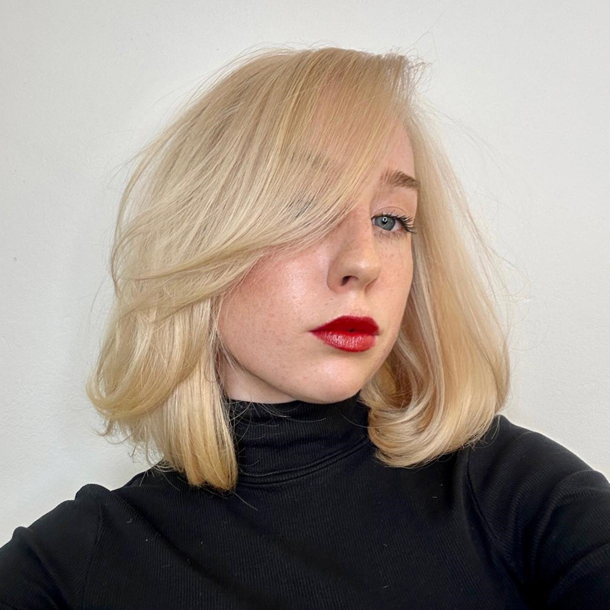 Long Angled Bob for Fine Hair