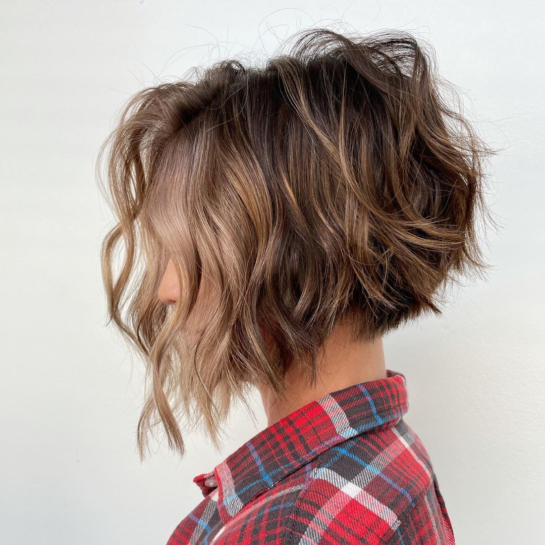 Messy Shaggy Inverted Bob