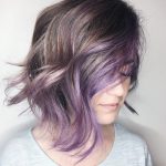 pastel-purple-balayage-for-brunette-bob