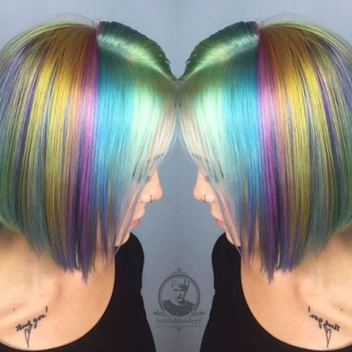 Pastel Rainbow Bob