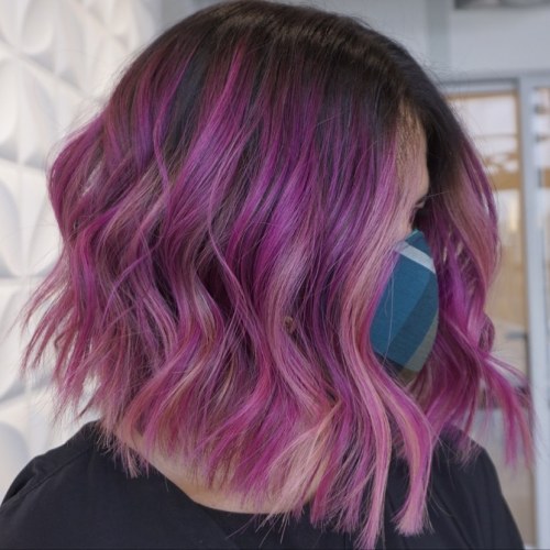 Purple and Lavender Balayage