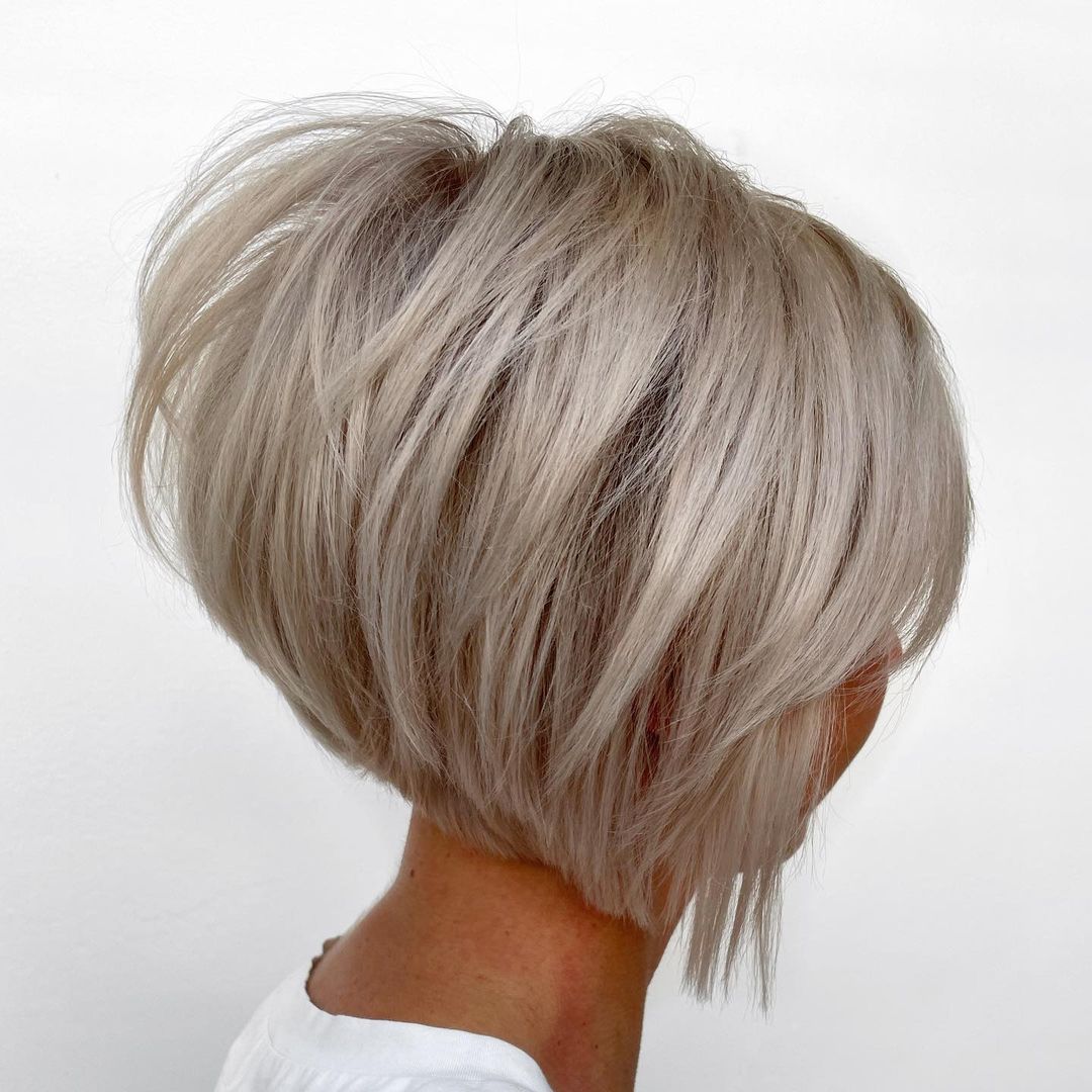 Short Messy Inverted Bob