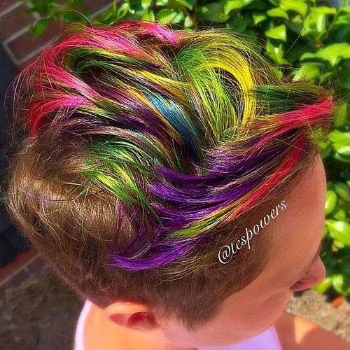 Short Rainbow Hair